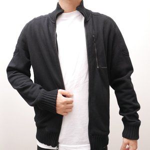 Calvin Klein Black Zip up Sweater Size Small